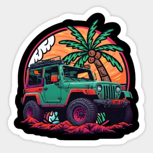 Jeep Sunset Sticker